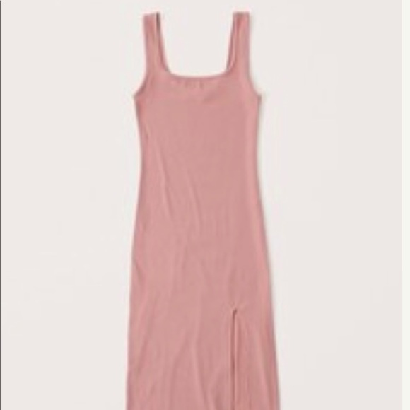 NWT Abercrombie Ribbed MIDI Dress - dusty rose - XL - Picture 2 of 6